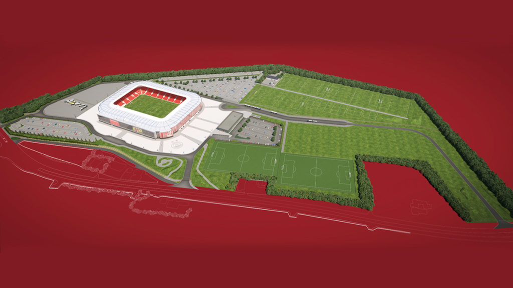 Aberdeen FC progetto nuovo stadio centro sportivo