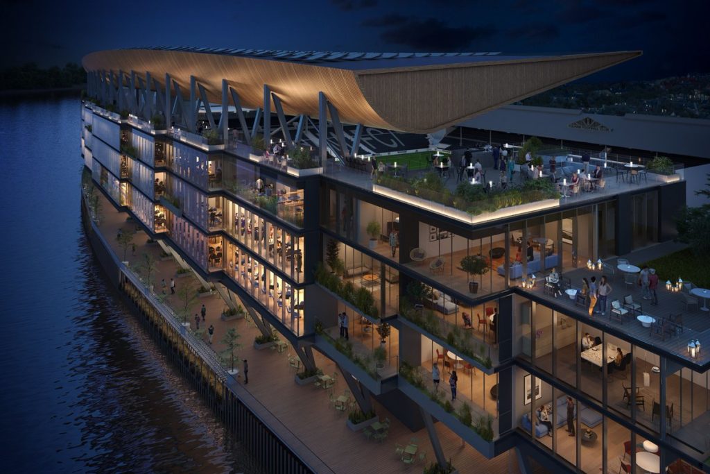 riverside stand fulham progetto render populous