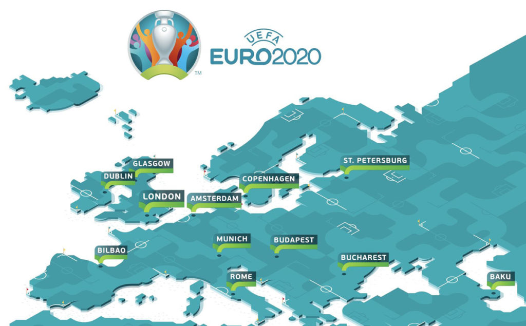 euro 2020 mappa città stadi