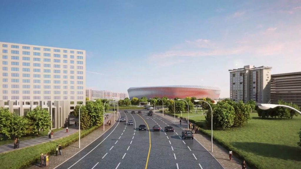 minsk nuovo stadio vista esterna scorcio