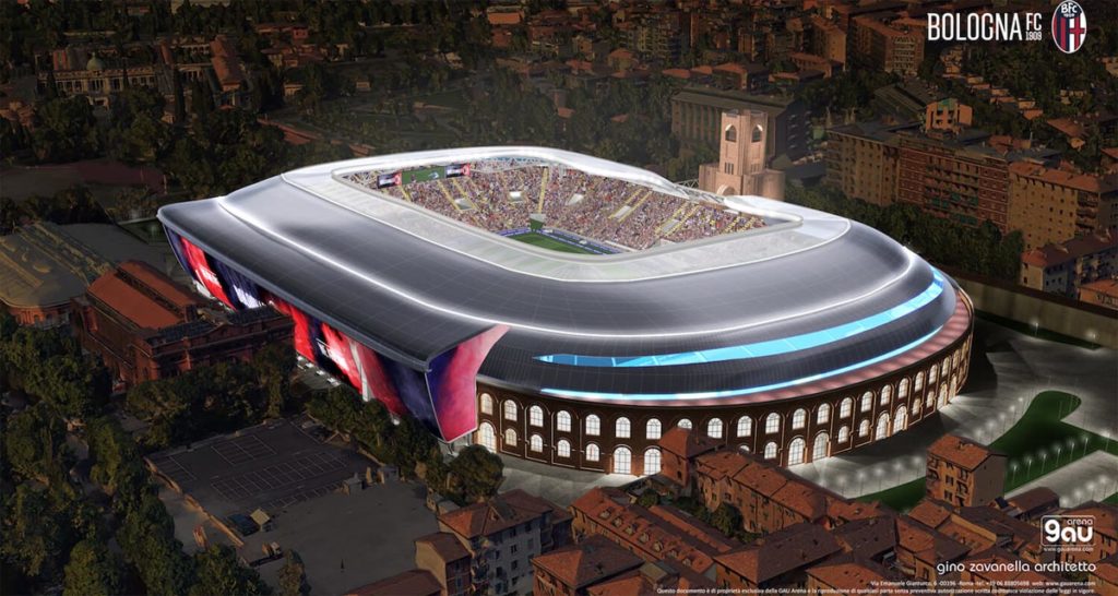 restyling stadio bologna gau arena