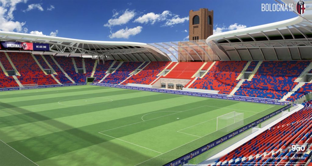 restyling stadio bologna gau arena