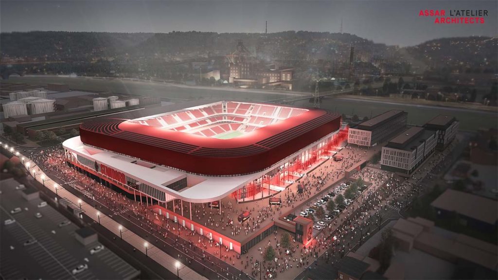 standard liegi restyling stadio assar architects