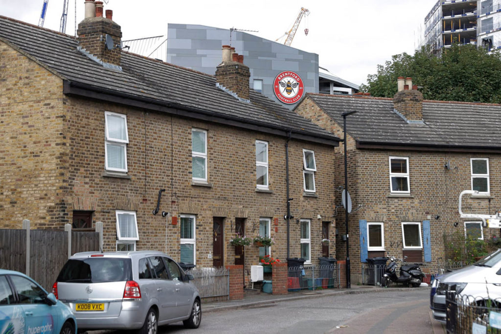 brentford nuovo stadio scorcio case