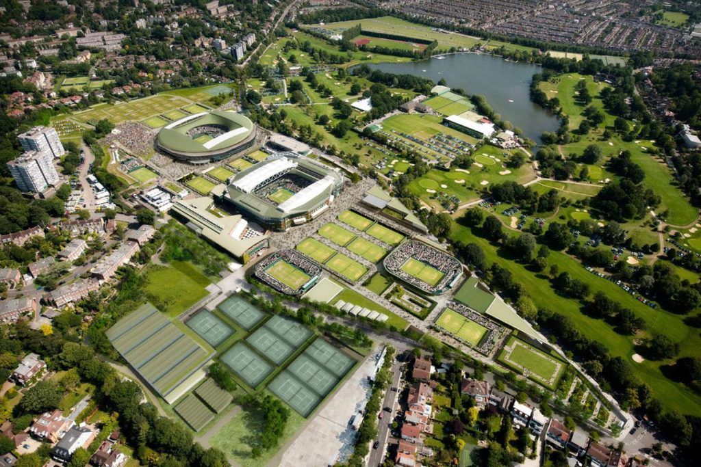 wimbledon tennis foto aerea