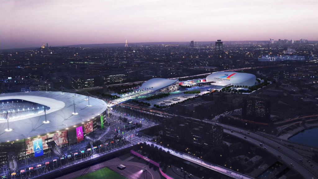 parigi 2024 olimpiadi render stade de france aquatics