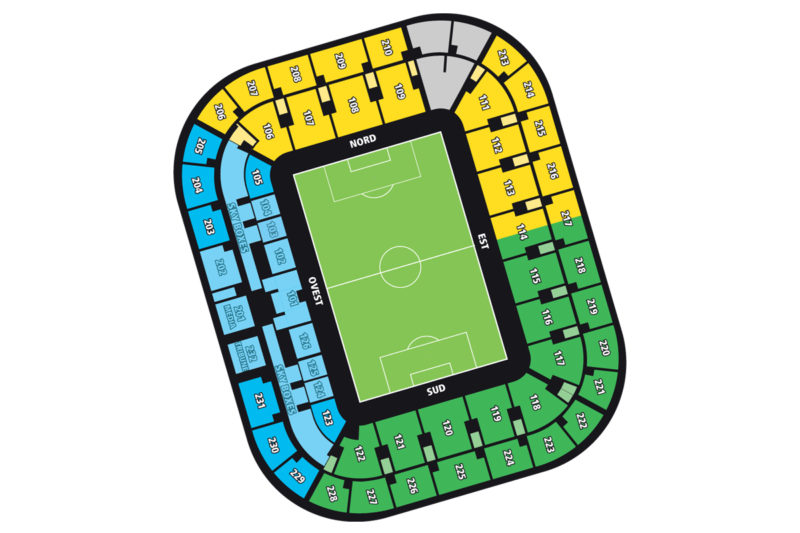 Mappa dell'Allianz Stadium di Torino | settori e accessi