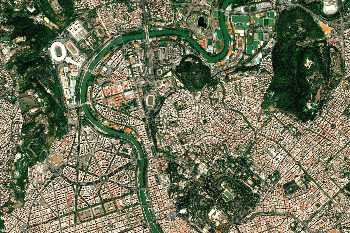 roma stadio foto satellite