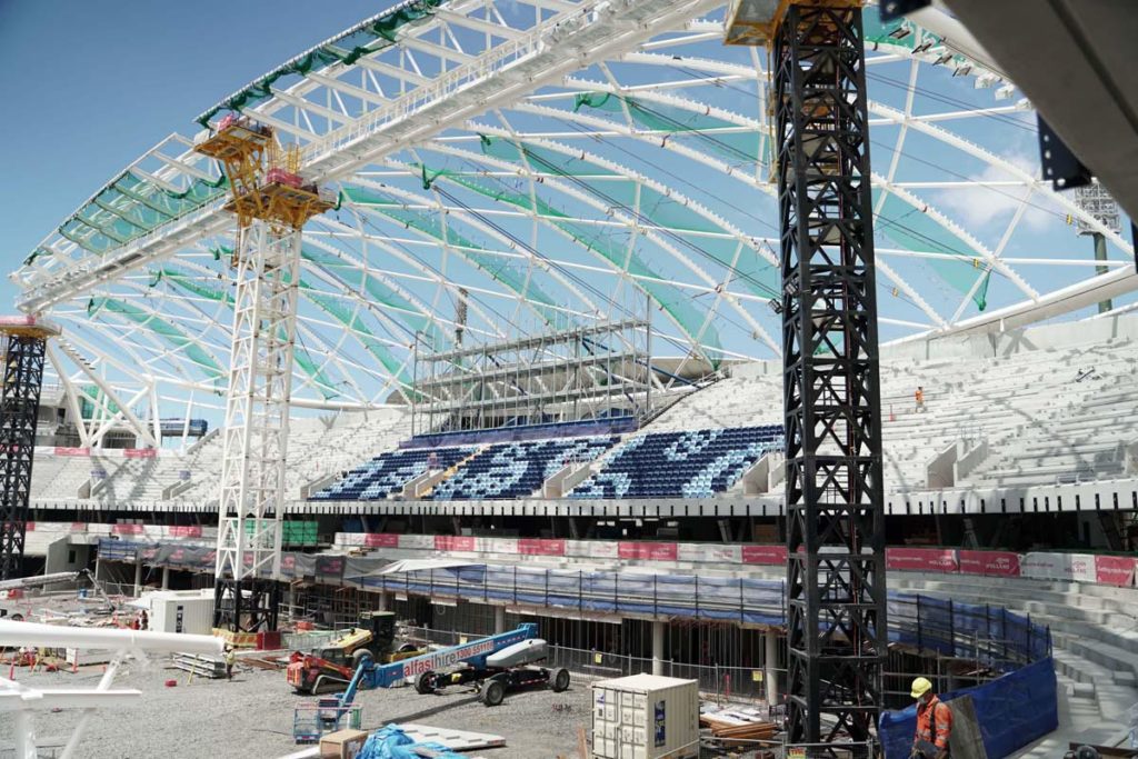 sydney nuovo stadio calcio installazione seggiolini interno