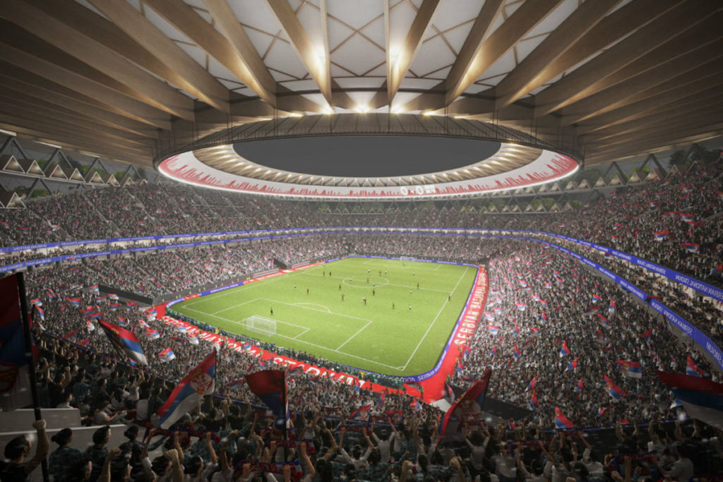 serbia nuovo stadio nazionale vista interna