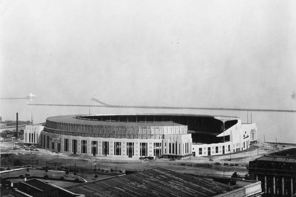 cleveland municipal stadium vista esterna