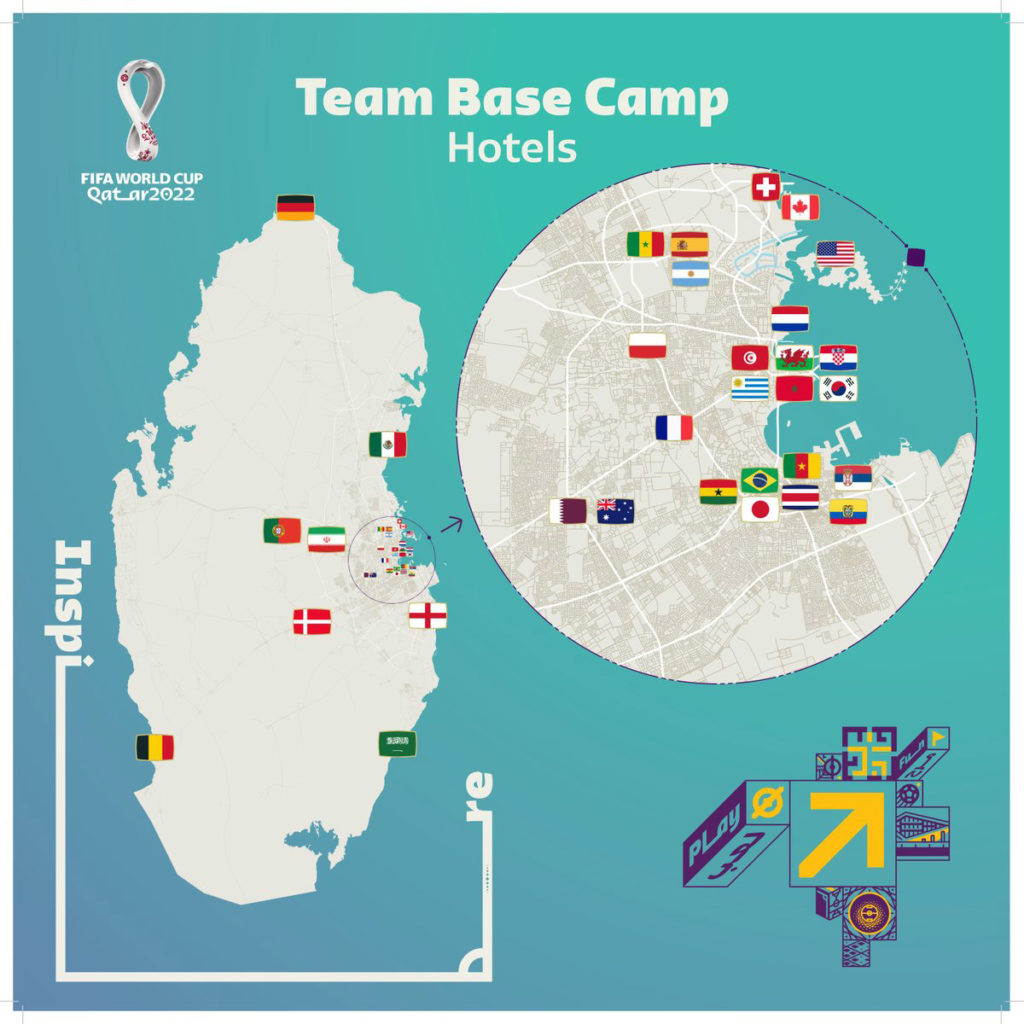 qatar mondiali mappa nazionali camp hotel