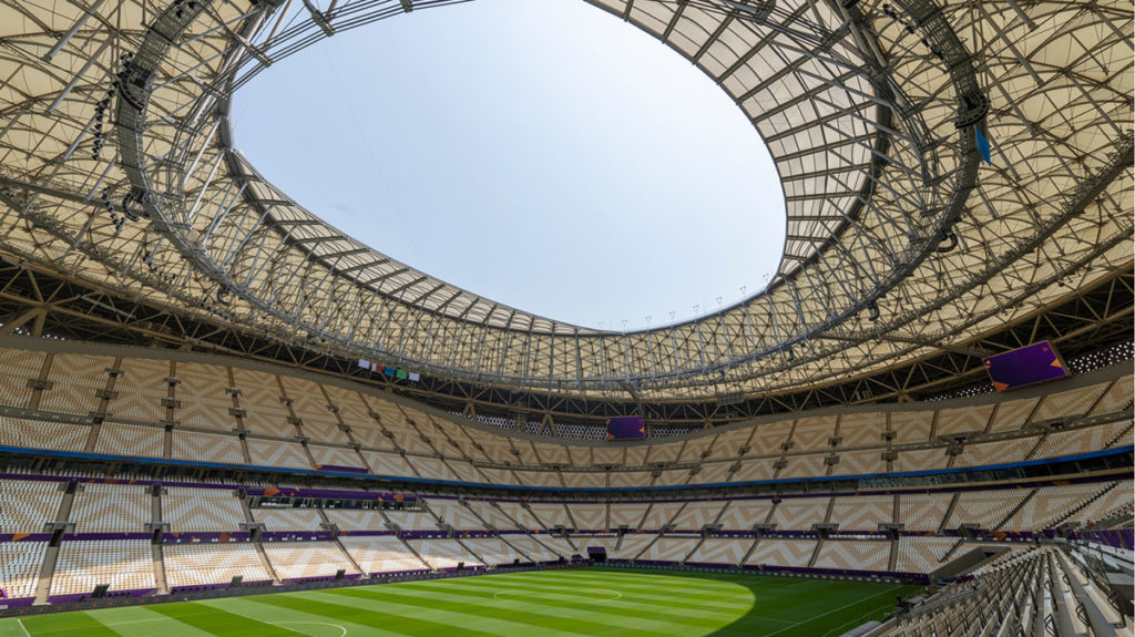 lusail stadium foster partners panoramica interna