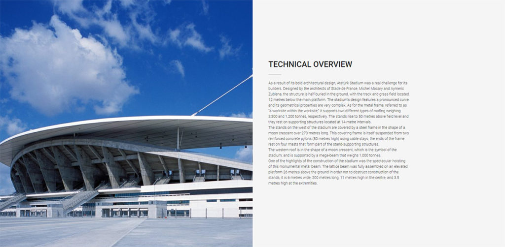 stadio ataturk istanbul TECHNICAL OVERVIEW