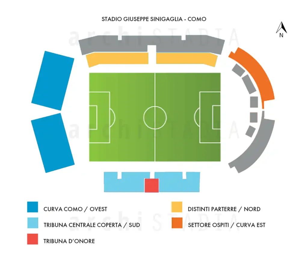 como stadio mappa settori sinigaglia