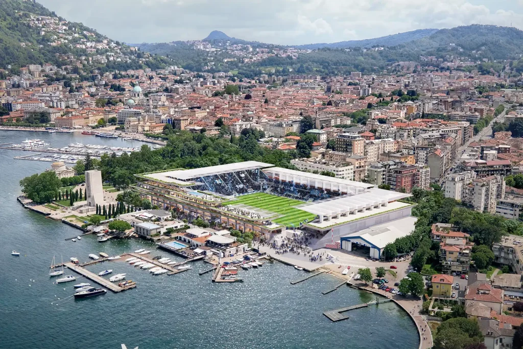 como render progetto stadio populous vista generale