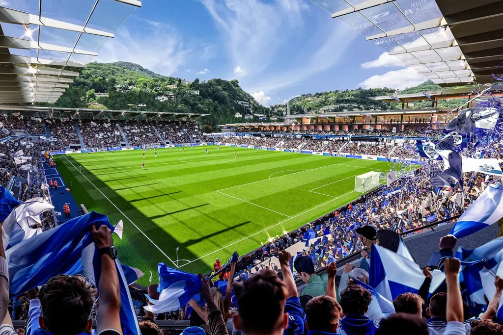 como render progetto stadio populous vista interna