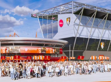 bournemouth progetto ampliamento stadio vista esterna