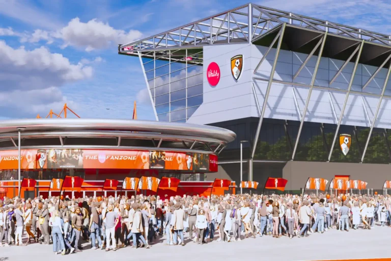 bournemouth progetto ampliamento stadio vista esterna