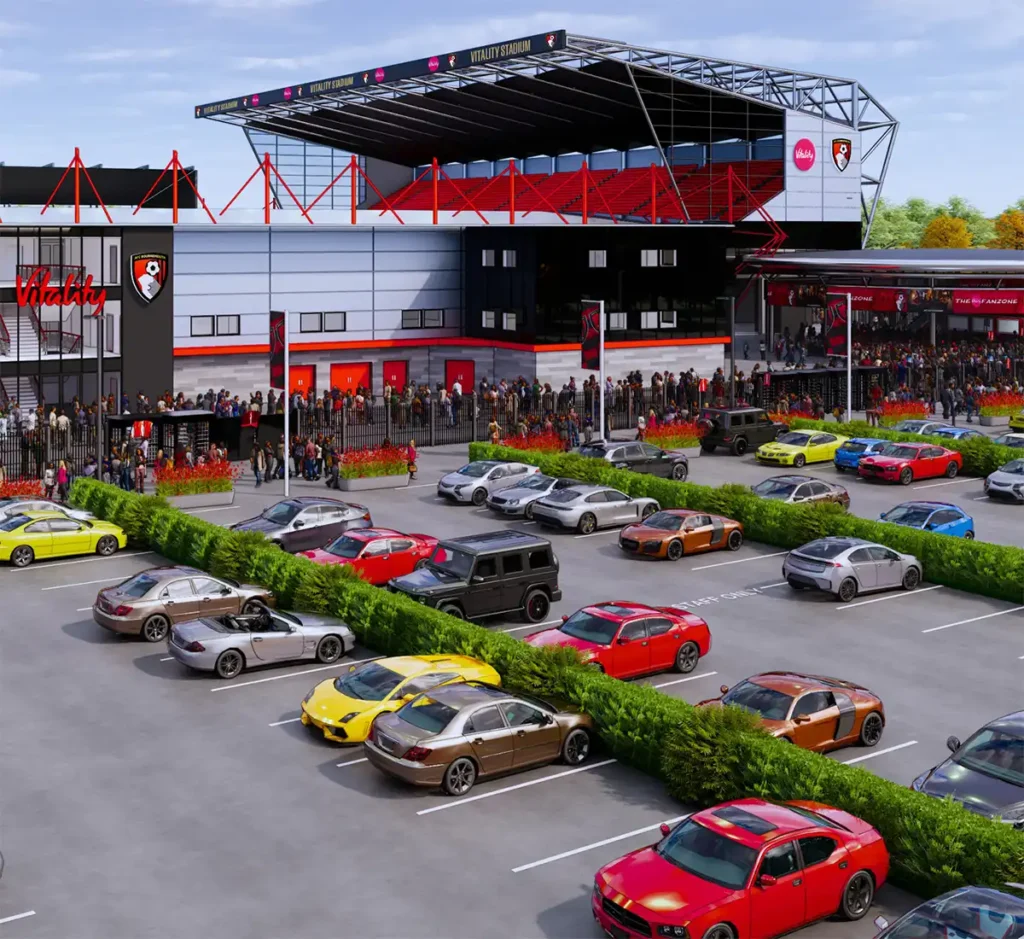bournemouth progetto ampliamento stadio vista esterna