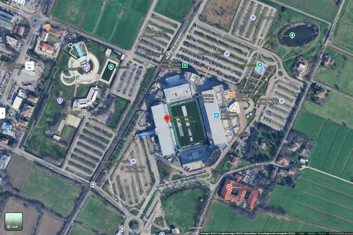 mapei stadium mappa reggio emilia stadio