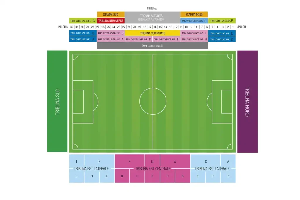 mapei stadium sassuolo mappa
