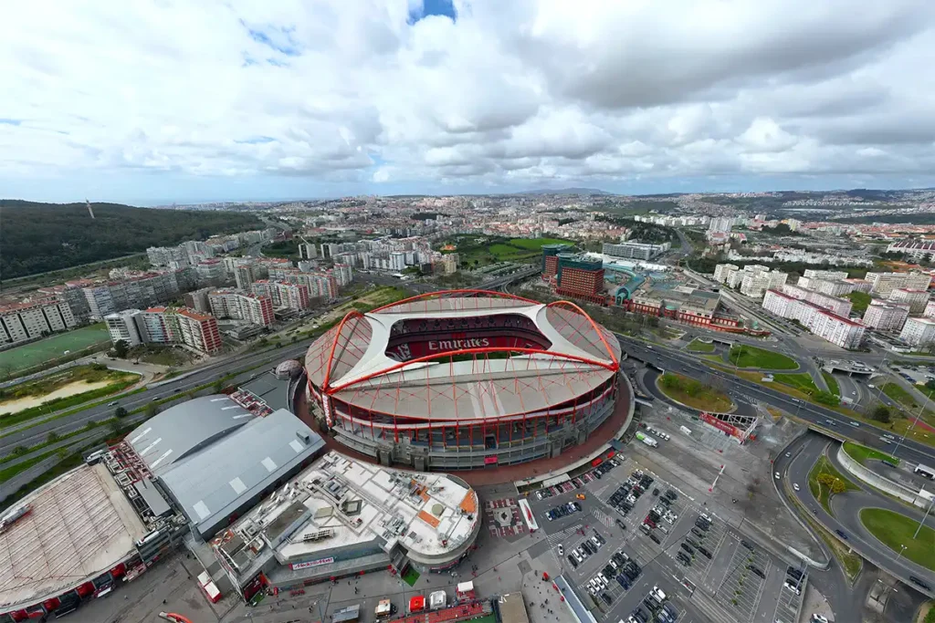 stadio da luz benfica mappa vista aerea