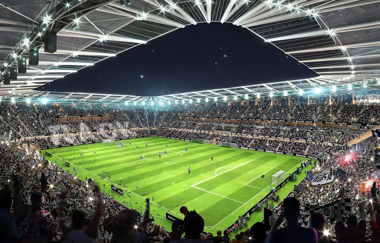 paok nuovo stadio populous vista interna generale